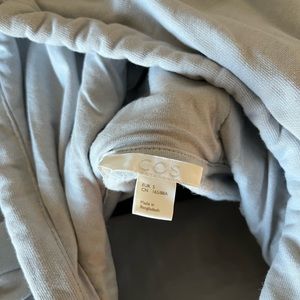 COS Organic Cotton Split Seam Hooded Sweatshirt Dress